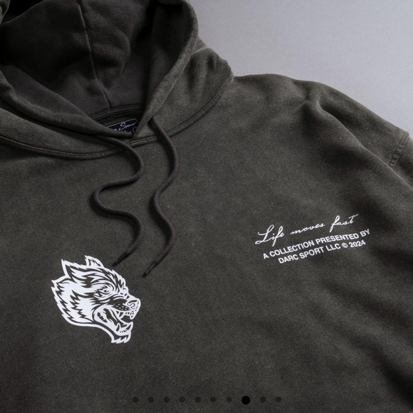 DARC SPORTS FULL THROTTLE "VINTAGE RIVET BISHOP" HOODIE IN WOLF GRAY - Picture 7 of 11